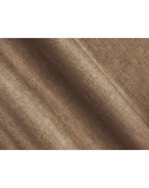 Ausziehbares 3-sitziges Ecksofa aus Samt links mit Truhe Ribes dunkelbeige - 266 x 160 x 88 cm