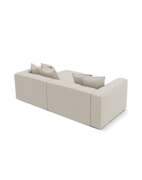 3-Sitzer-Ecksofa links mit Kofferraum Ribes beigegrau - 266x160x88 cm