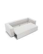 Canapé convertible 3 places avec coffre Ribes argent - 242x104x88 cm