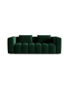 Lorella 3-Sitzer-Wandelsofa aus Samt mit Kofferraum, flaschengrün — 252 x 98 x 85 cm