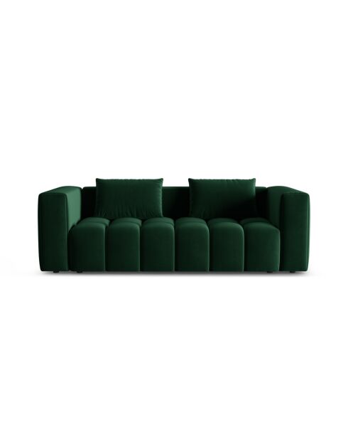 Lorella 3-Sitzer-Wandelsofa aus Samt mit Kofferraum, flaschengrün — 252 x 98 x 85 cm