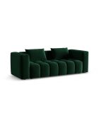 Lorella 3-Sitzer-Wandelsofa aus Samt mit Kofferraum, flaschengrün — 252 x 98 x 85 cm