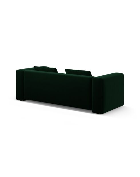 Lorella 3-Sitzer-Wandelsofa aus Samt mit Kofferraum, flaschengrün — 252 x 98 x 85 cm