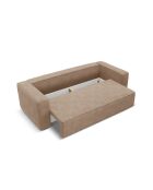 Ausziehbares 3-Sitzer-Sofa aus Samt mit Kofferraum Ribes dunkelbeige - 242x104x88 cm