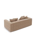 Ausziehbares 3-Sitzer-Sofa aus Samt mit Kofferraum Ribes dunkelbeige - 242x104x88 cm