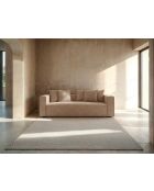 Ausziehbares 3-Sitzer-Sofa aus Samt mit Kofferraum Ribes dunkelbeige - 242x104x88 cm