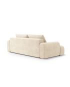 Orion hellbeiges ausziehbares 4-Sitzer-Sofa aus Samt mit Kofferraum — 250x100x84 cm