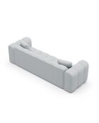 Canapé convertible 3 places avec coffre Astro gris clair - 253x102x70 cm