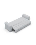 Canapé convertible 3 places avec coffre Astro gris clair - 253x102x70 cm