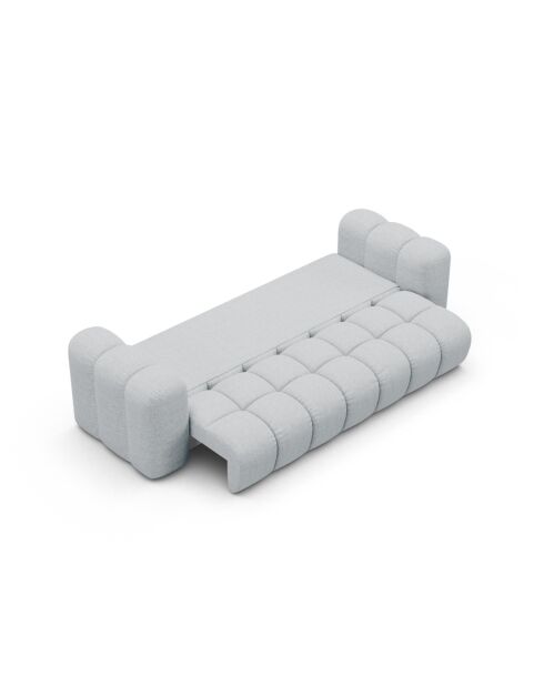 Astro lichtgrijze 3-zits slaapbank met kofferbak - 253x102x70 cm