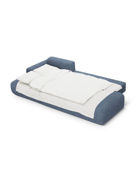Orion umwandelbares Ecksofa für 5 Personen links mit Kofferraum Orion blau melange - 275x142x84 cm