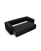 Sofá convertible Ribes de pana de 3 plazas con baúl Ribes negro - 242x104x88 cm