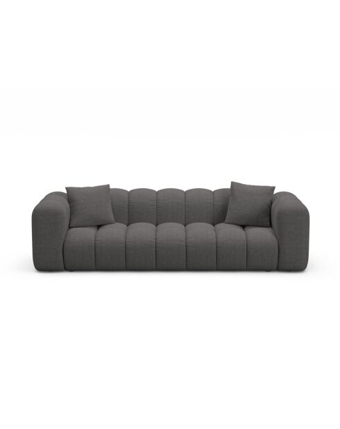 Sofá cama de 3 plazas gris Astro con baúl - 253x102x70 cm