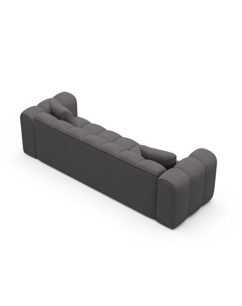 Sofá cama de 3 plazas gris Astro con baúl - 253x102x70 cm