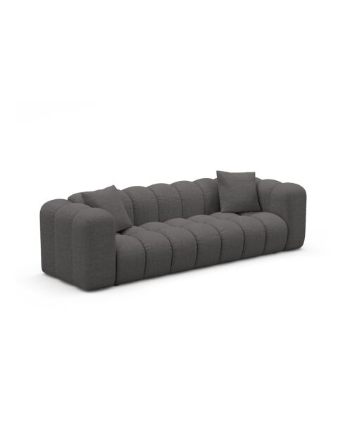 Sofá cama de 3 plazas gris Astro con baúl - 253x102x70 cm