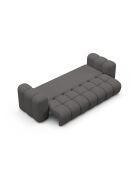 Sofá cama de 3 plazas gris Astro con baúl - 253x102x70 cm