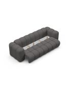 Sofá cama de 3 plazas gris Astro con baúl - 253x102x70 cm