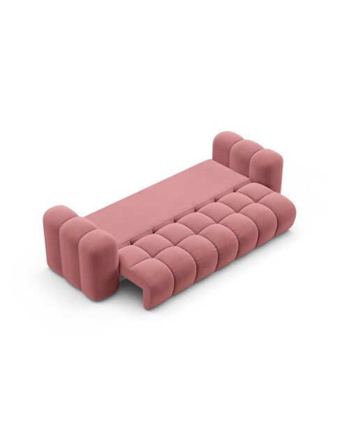 Astro Flamant 3-sitziges ausziehbares Samtsofa mit Kofferraum — 253 x 102 x 70 cm