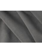 Warmgraues umwandelbares 3-Sitzer-Samtsofa Astro mit Kofferraum — 253 x 102 x 70 cm