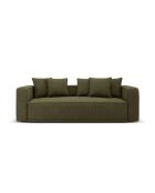 Ausziehbares 3-Sitzer-Sofa aus Kord mit Kofferraum Ribes grün - 242x104x88 cm