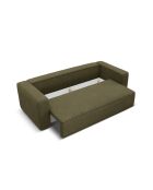 Ausziehbares 3-Sitzer-Sofa aus Kord mit Kofferraum Ribes grün - 242x104x88 cm