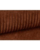 Ausziehbares 3-Sitzer-Ecksofa aus Kord rechts mit Kofferraum Ribes Terrakotta - 266x160x88 cm