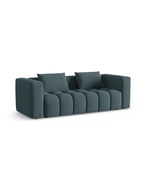 Hellblaues 3-Sitzer-Schlafsofa mit Kofferraum Lorella - 252x98x85 cm
