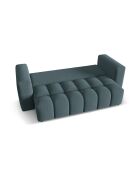 Hellblaues 3-Sitzer-Schlafsofa mit Kofferraum Lorella - 252x98x85 cm