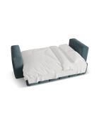 Hellblaues 3-Sitzer-Schlafsofa mit Kofferraum Lorella - 252x98x85 cm