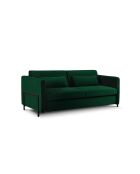 Canapé convertible en velours 2 places Yanis vert bouteille - 182x102x80 cm