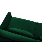 Canapé convertible en velours 2 places Yanis vert bouteille - 182x102x80 cm