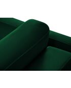 Canapé convertible en velours 2 places Yanis vert bouteille - 182x102x80 cm