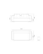 Ausziehbares 3-Sitzer-Sofa aus Samt mit Kofferraum Ribes hellbeige - 242x104x88 cm