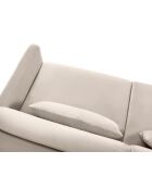 Beiges 2-Sitzer-Schlafsofa Yanis aus Samt, 182 x 102 x 80 cm