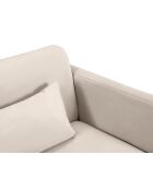 Beiges 2-Sitzer-Schlafsofa Yanis aus Samt, 182 x 102 x 80 cm