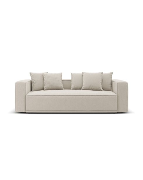 Ribes 3-Sitzer-Schlafsofa mit Kofferraum, 242x104x88 cm, beigegrau