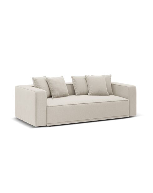 Ribes 3-Sitzer-Schlafsofa mit Kofferraum, 242x104x88 cm, beigegrau