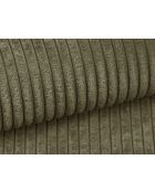 Ausziehbares 3-Sitzer-Ecksofa aus Kord, mit grünem Ribes-Kofferraum, 266 x 160 x 88 cm