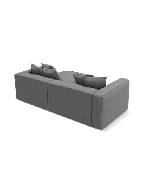 3-Sitzer-Ecksofa links mit Kofferraum Ribes grau - 266x160x88 cm