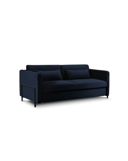 Yanis 2-Sitzer-Schlafsofa aus Samt, königsblau, 182 x 102 x 80 cm