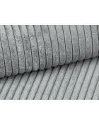 3-zits converteerbare corduroy linkerhoekbank met Ribes lichtgrijze kofferbak - 266x160x88 cm