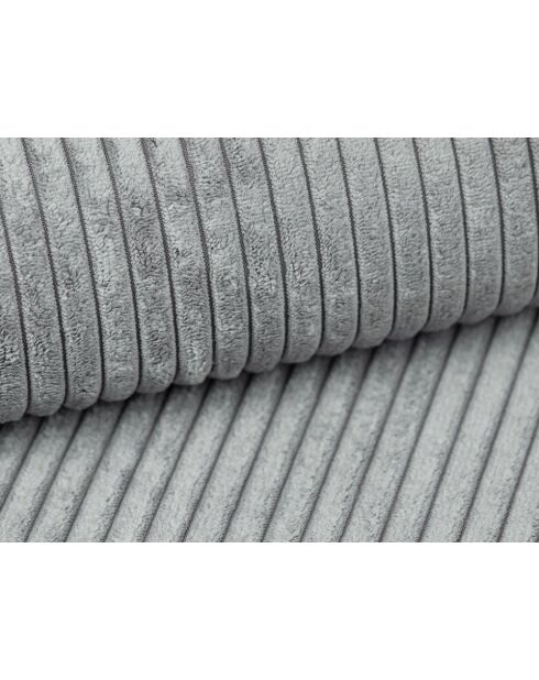 3-zits converteerbare corduroy linkerhoekbank met Ribes lichtgrijze kofferbak - 266x160x88 cm