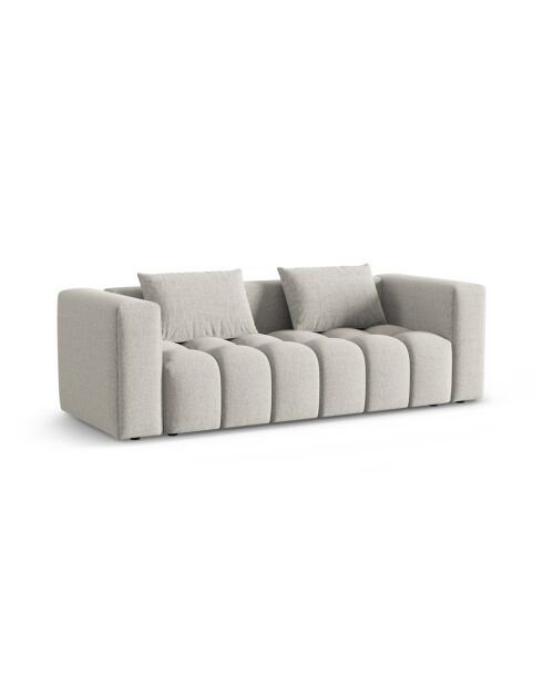 Sofá cama Lorella de 3 plazas con baúl beige - 252x98x85 cm
