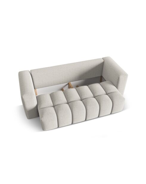 Sofá cama Lorella de 3 plazas con baúl beige - 252x98x85 cm