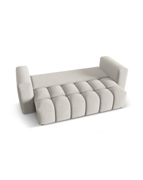 Sofá cama Lorella de 3 plazas con baúl beige - 252x98x85 cm