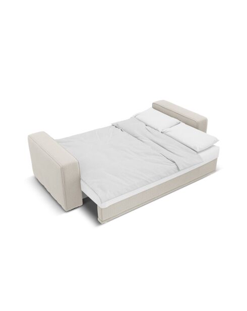 3-Sitzer-Ecksofa links mit Kofferraum Ribes beigegrau - 266x160x88 cm