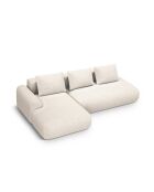 Orion 5-zits converteerbare linkerhoekbank met kofferbak lichtbeige - 275x142x84 cm