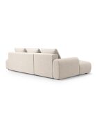 Orion 5-zits converteerbare linkerhoekbank met kofferbak lichtbeige - 275x142x84 cm