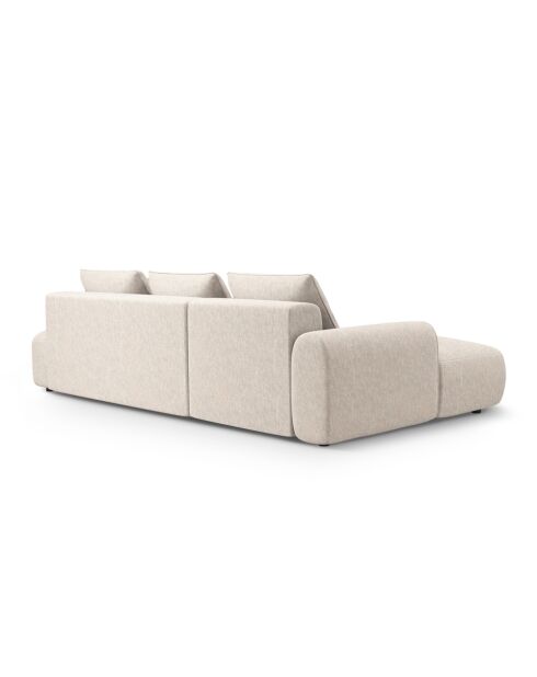Orion 5-zits converteerbare linkerhoekbank met kofferbak lichtbeige - 275x142x84 cm