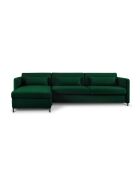 Yanis Wandelbares Ecksofa aus Samt für 5 Personen, flaschengrün, 280 x 170 x 80 cm